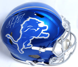 Calvin Johnson Autograph Lions F/S Flash Speed Authentic Helmet-Beckett *White