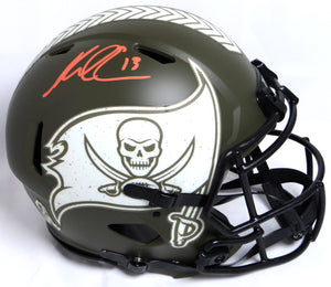 Mike Evans Autographed Buccaneers F/S STS Speed Authentic Helmet -Beckett Holo