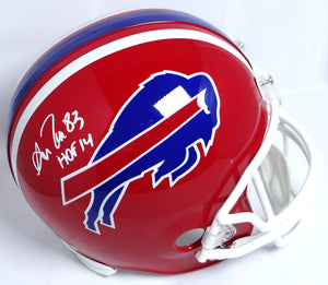 Andre Reed Autographed Bills F/S 87-01 TB Helmet w/HOF - Beckett W Holo