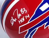 Andre Reed Autographed Bills F/S 87-01 TB Helmet w/HOF - Beckett W Holo