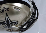 Rashid Shaheed Autographed New Orleans Saints Speed Mini Helmet - Beckett W Holo