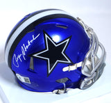 Roger Staubach Autographed Cowboys Flash Mini Helmet -Beckett W Holo * White
