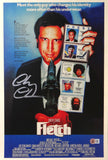Chevy Chase Autographed 11x17 Fletch Movie Poster - Beckett Hologram