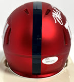 Michael Strahan Signed W/ HOF Giants Blaze Speed Mini Helmet - JSA *White
