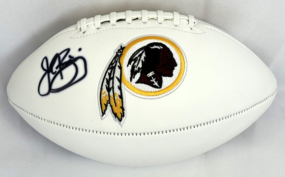 John Riggins Autographed Washington Logo Football- Beckett W