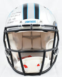 Luke Kuechly Signed Panthers F/S Speed Authentic Helmet Stats-Beckett W Hologram