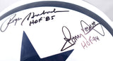 Staubach Pearson Dorsett Signed Cowboys F/S Authentic Helmet HOF -Beckett W Holo