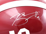 Bryce Young Autographed Alabama F/S Authentic Helmet- Beckett W Hologram *Silver