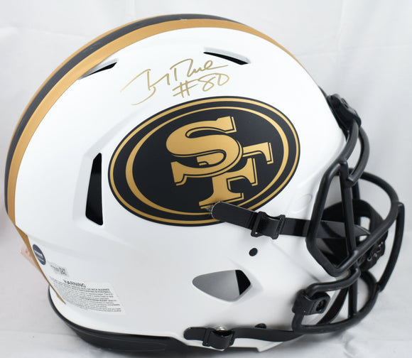 Jerry Rice Autographed 49ers F/S Lunar Speed Authentic Helmet - Fanatics *Gold