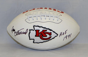 Jan Stenerud Autographed Kansas City Chiefs Logo Football W/ HOF- JSA W Auth
