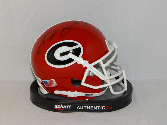 AJ Green Autographed Georgia Bulldogs Schutt Mini Helmet- JSA Witnessed Auth