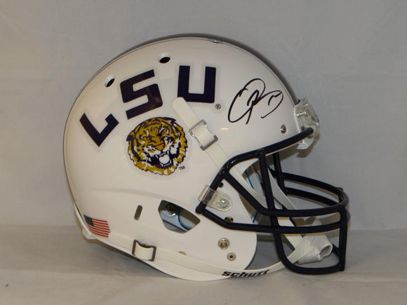 Odell Beckham Autographed LSU Tigers White Full Size Helmet- JSA Authenticated
