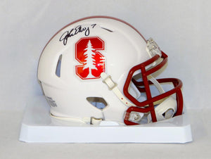 John Elway Autographed Stanford Cardinals Speed Mini Helmet- JSA W Auth