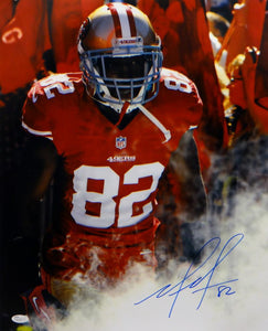 Mario Manningham Autographed San Francisco 49ers 16x20 Smoke Photo- JSA Auth Image 1