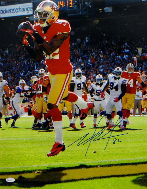 Mario Manningham Autographed 49ers 16x20 Catch Against Bills Photo- JSA Auth Image 1