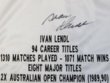 Ivan Lendl Autographed Tennis White Polo Shirt With Stats- JSA W Auth