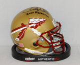 Chris Weinke Autographed Seminoles Schutt Mini Helmet W/ Heisman- JSA W Auth