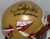 Chris Weinke Autographed Seminoles Schutt Mini Helmet W/ Heisman- JSA W Auth