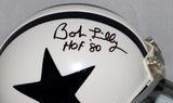 Bob Lilly Autographed Dallas Cowboys TB Mini Helmet W/ HOF- JSA W Authenticated