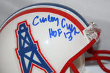 Curley Culp Autographed Houston Oilers Mini Helmet W/ HOF- JSA Witnessed Auth