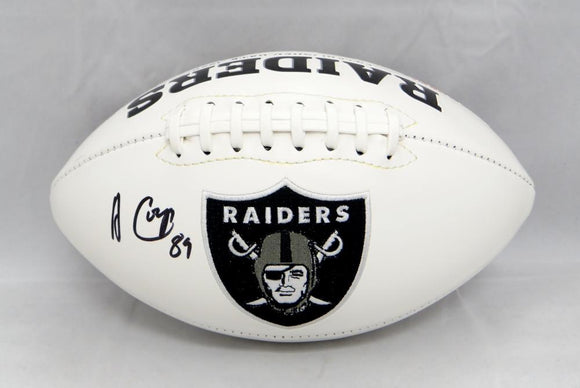 Amari Cooper Autographed Oakland Raiders Logo Football- JSA Witnessed Auth