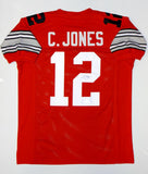 Cardale Jones Autographed Red College Style Jersey- JSA Authenticated