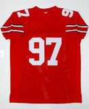 Joey Bosa Autographed Red College Style Jersey- JSA Witnessed Authenticated