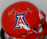 Ka'Deem Carey Autographed Arizona Wildcats Red Mini Helmet- JSA Witnessed Auth