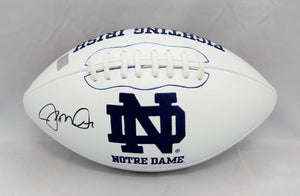 Joe Montana Autographed Notre Dame Fighting Irish Logo Football- JSA W Auth