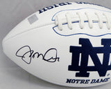 Joe Montana Autographed Notre Dame Fighting Irish Logo Football- JSA W Auth