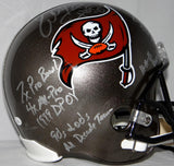 Warren Sapp Autographed Tampa Bay Buccaneers Silver F/S Helmet W/ Stats- JSA W Auth