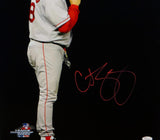 Curt Schilling Signed *Red Boston Red Sox 16x20 Kissing Necklace Photo- JSA W Auth