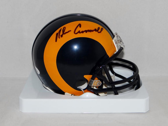 Nolan Cromwell Autographed Los Angeles Rams TB Mini Helmet- JSA Witnessed Auth