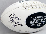 Curtis Martin Autographed New York Jets Logo Football- JSA Witnessed Auth