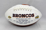 Dan Reeves Autographed Denver Broncos Logo Football W/ AFC Champs- JSA W Auth