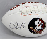 Chris Weinke Autographed Florida State Logo Football W/ Heisman- JSA W Auth