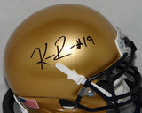 Keenan Reynolds Autographed Navy Midshipmen Gold Mini Helmet- JSA Witnessed Auth