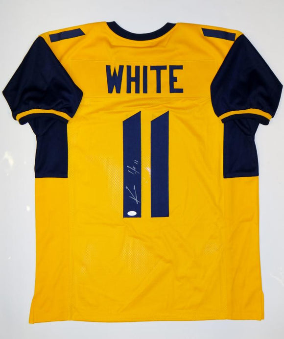 Kevin White Autographed Yellow College Style Jersey- JSA Witnessed Authenticated