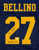 Joe Bellino Autographed Navy Blue College Style Jersey With Heisman- JSA W Auth