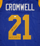Nolan Cromwell Autographed Blue Pro Style Jersey W/ All Decade Team- JSA W Auth