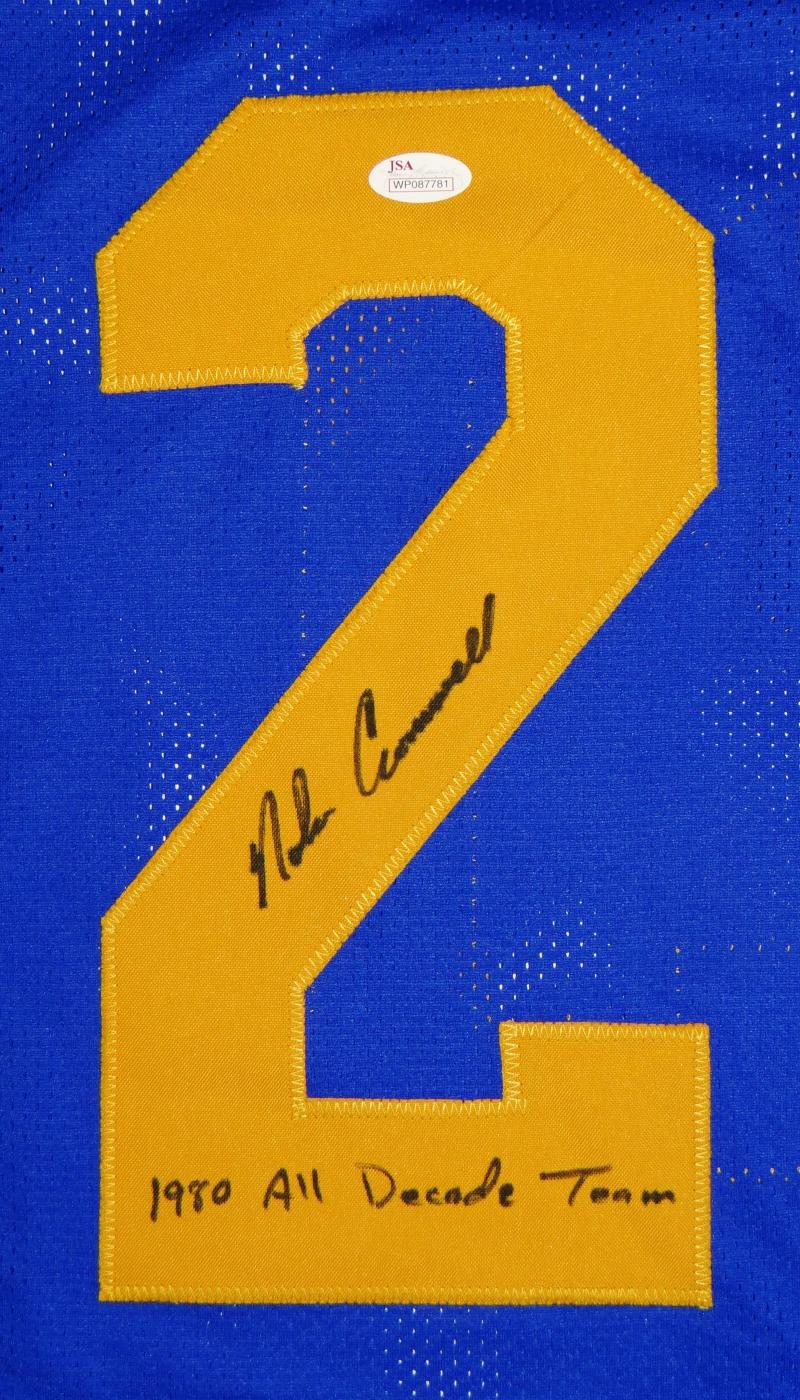 Nolan Cromwell Rams Autographed Football Jersey Blue (JSA)