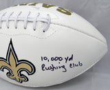 Ricky Williams Autographed New Orleans Logo Football W/ Rushing Club- JSA W Auth