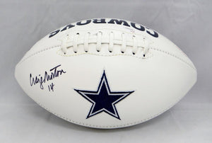 Craig Morton Autographed Dallas Cowboys Logo Football- JSA W Auth
