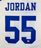 Lee Roy Jordan Autographed White Pro Style Jersey- JSA Witnessed Auth *R5