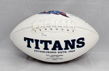 Marcus Mariota Autographed Tennessee Titans Logo Football- JSA Witnessed Auth