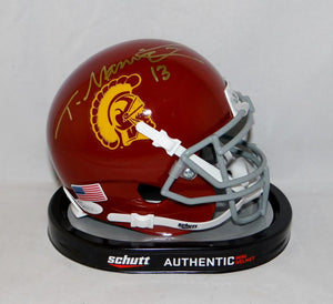 Todd Marinovich Autographed USC Trojans Schutt Mini Helmet- JSA Witnessed Auth
