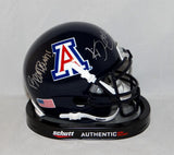 Ka'Deem Carey Signed Arizona Wildcats Blue Mini Helmet W/ Bear Down- JSA W Auth