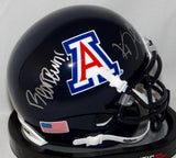 Ka'Deem Carey Signed Arizona Wildcats Blue Mini Helmet W/ Bear Down- JSA W Auth