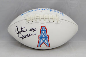 Curtis Duncan Autographed Houston Oilers Logo Football- JSA Witnessed Auth