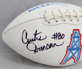 Curtis Duncan Autographed Houston Oilers Logo Football- JSA Witnessed Auth